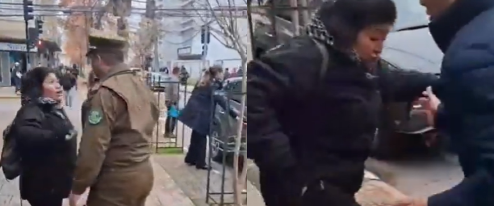 VIDEO: Mujer enfrenta a Evelyn Matthei con insultos y amenaza a traseúntes