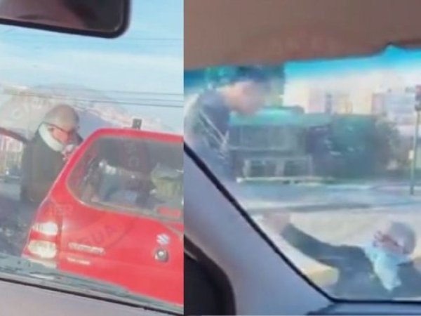 VIDEO: Violencia vial en Rancagua mostró la hipocresía del agresor